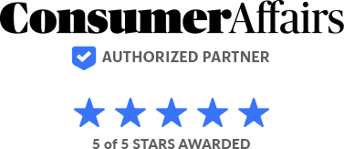 Consumer Affairs 5 out of 5 Stars Awarded